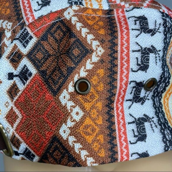 Only See The Good Clothing Company Colorful Native Western Pattern Flat Bill Hat - Picture 4 of 11